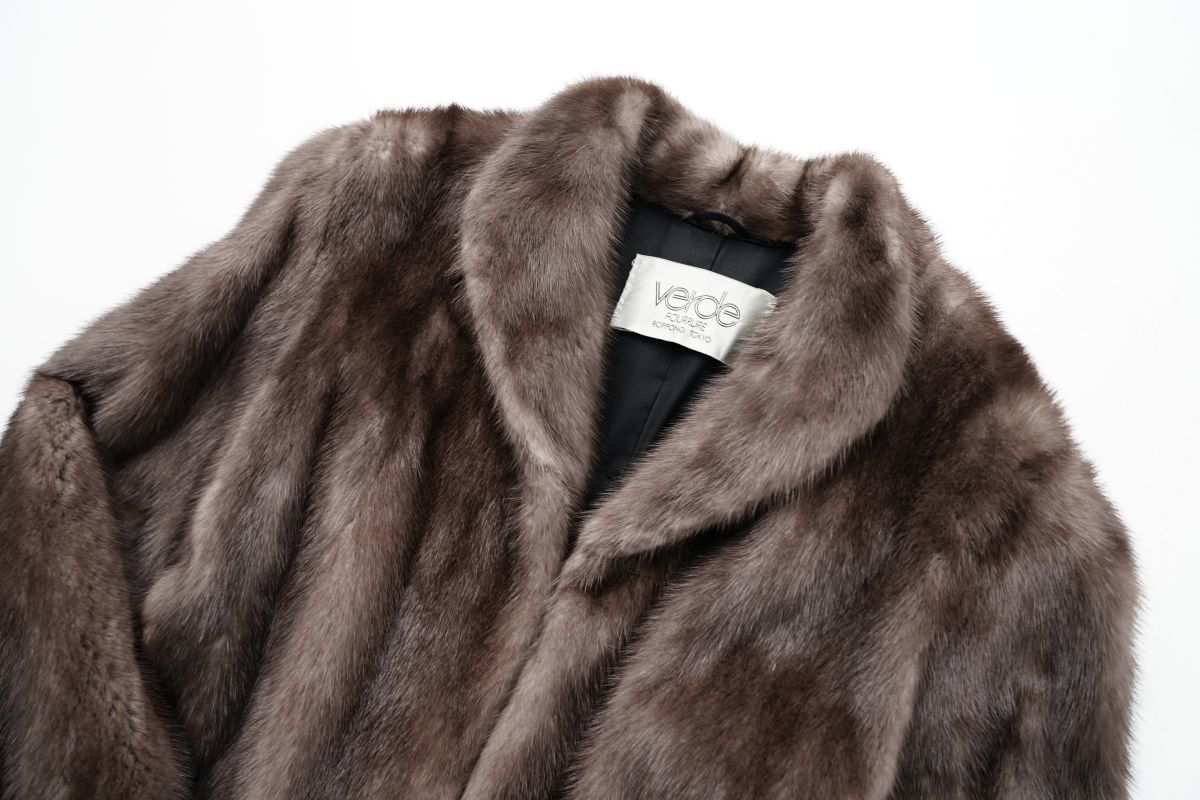 GN3909▽最高級毛皮*verde*ブルーアイリスミンク/MINK*リアルファ―