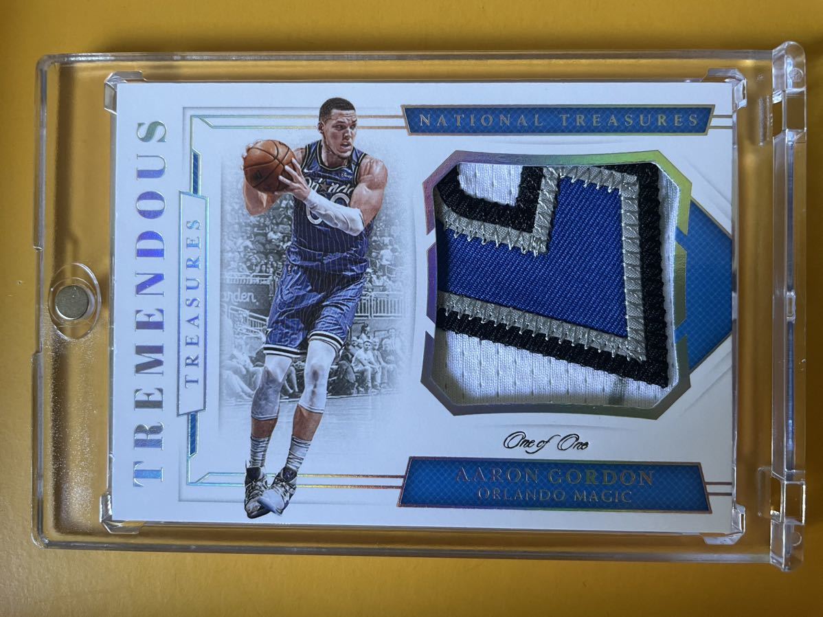 1of1 2018-19 Panini national treasures tremendous treasures aaron gordon one of one ジャンボパッチ　NBAカード　決勝戦！マグホ付き