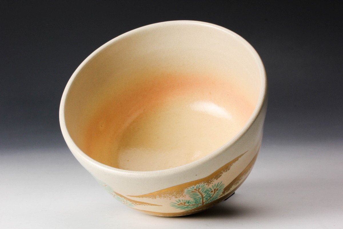 和田桐山 琴浦窯 岩松山茶碗 共箱 共布 茶道具 本物保証 ,和田桐山琴浦