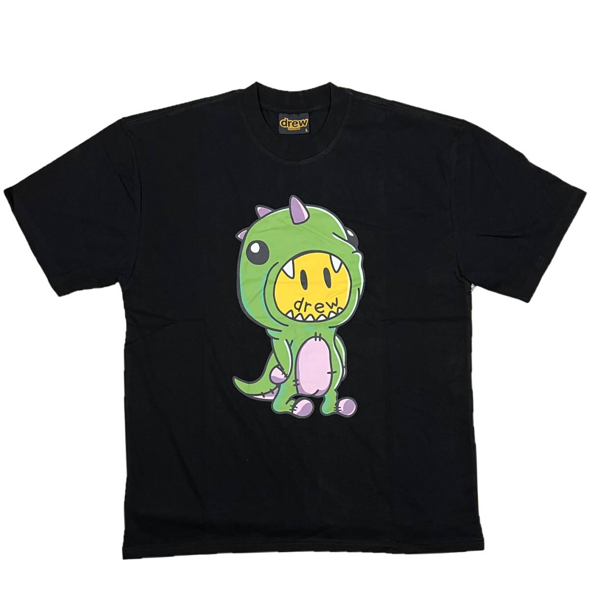 ドリューハウス マスコット プリント 半袖 Tシャツ ブラック XL