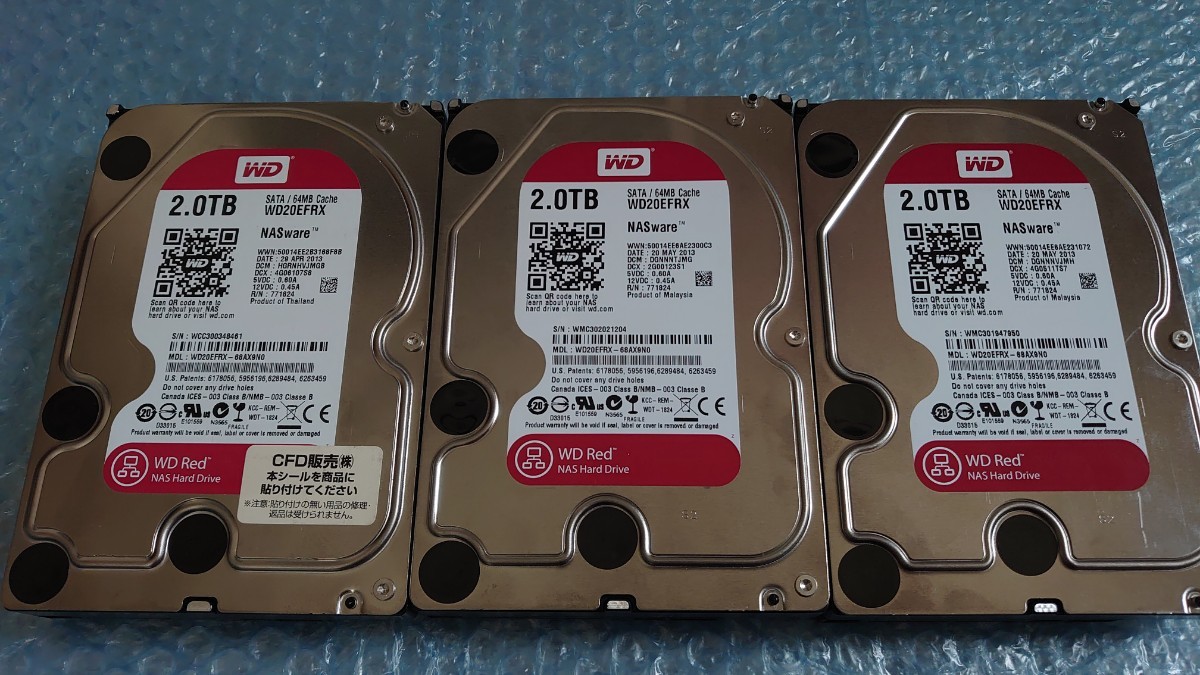 WD20EFRX Western Digital Red 2TB WD Red 2.0TB WD20EFRX NASハード