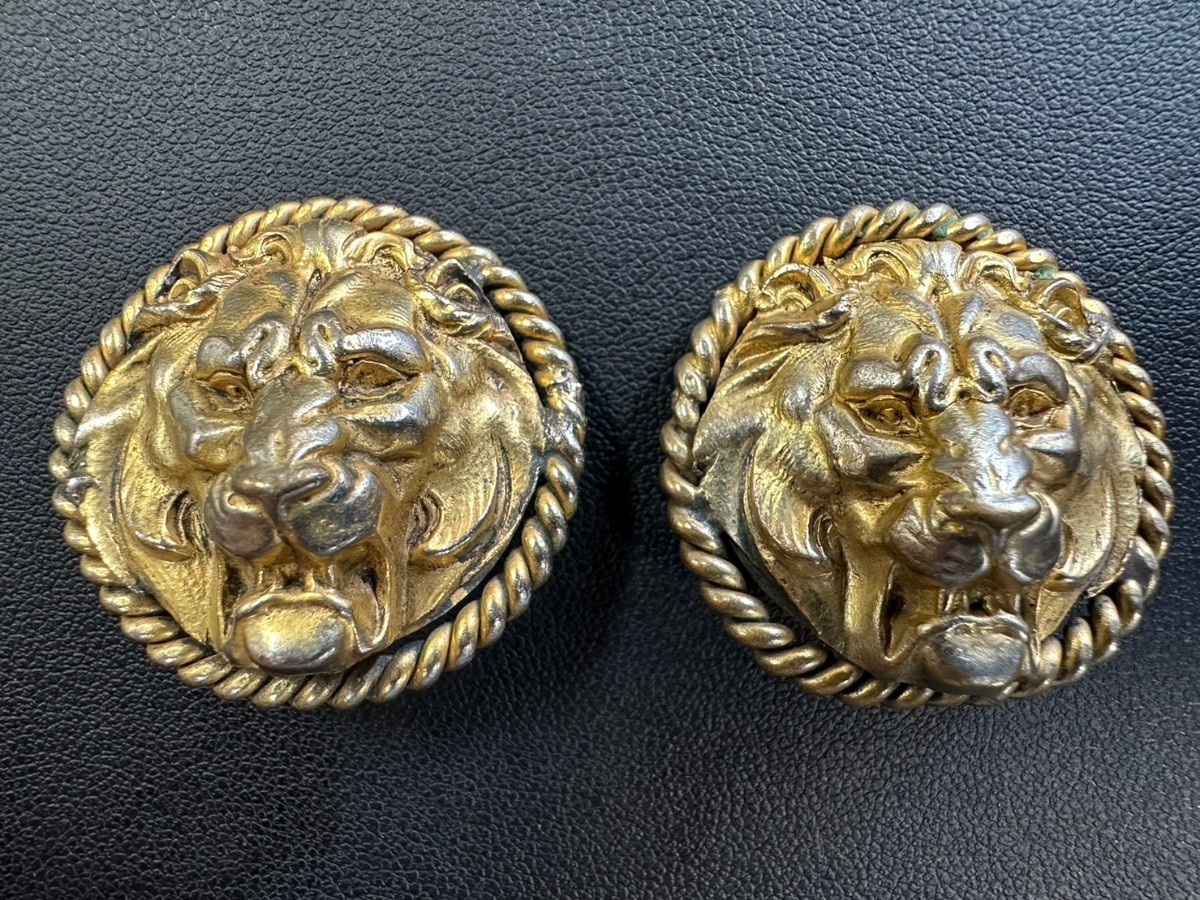 CHANEL　シャネル　イヤリング　ライオン　ヴィンテージ　当時物　