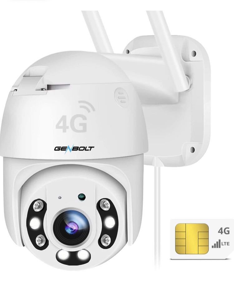 防犯カメラ ワイヤレス 屋外 LTE 4Gカメラ 4Gカメラ SIMカード 4G通信 POE給電可能 夜間カラー暗視 200万画素 AI人体検知 自動追跡