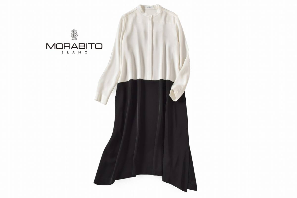 美品☆モラビトブラン10万☆38size/9号☆ワンピースN619 MORABITO |