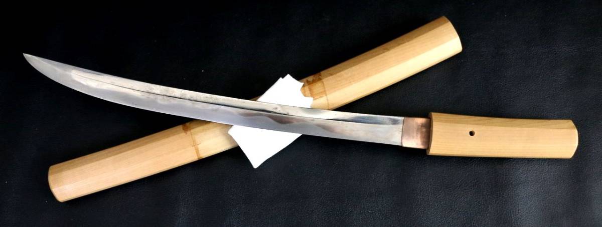 1円スタート 【日本刀】短刀 無銘 薙刀直し 一尺一寸五分 昭和31年登録