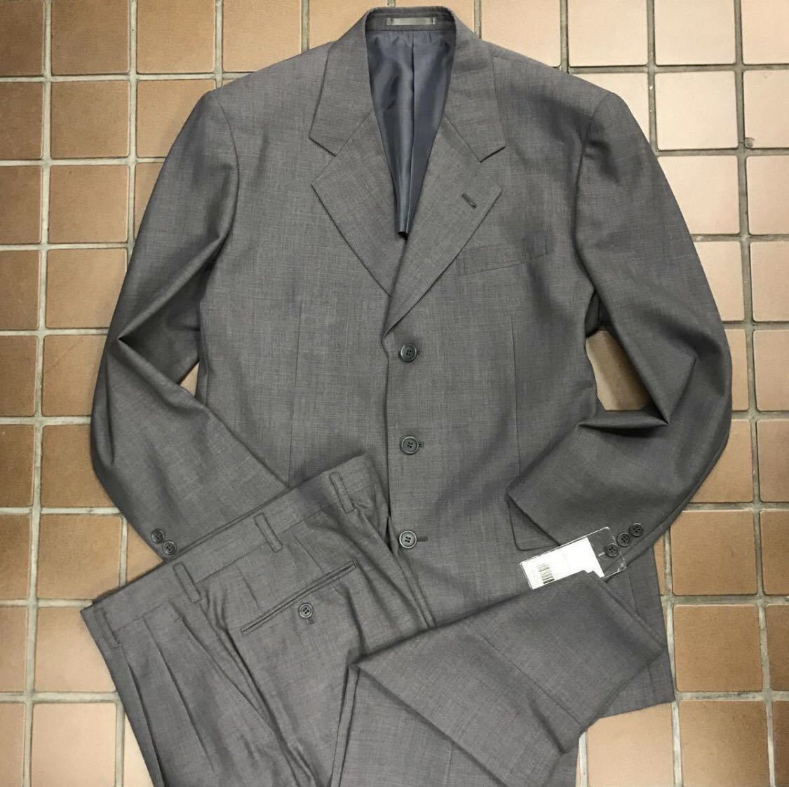 アウトレット価格【新品】激安スーツ★紳士服　背広　メンズスーツ/激安/サイズL AB6/スカイグレイ　サイドベンツ★2タック