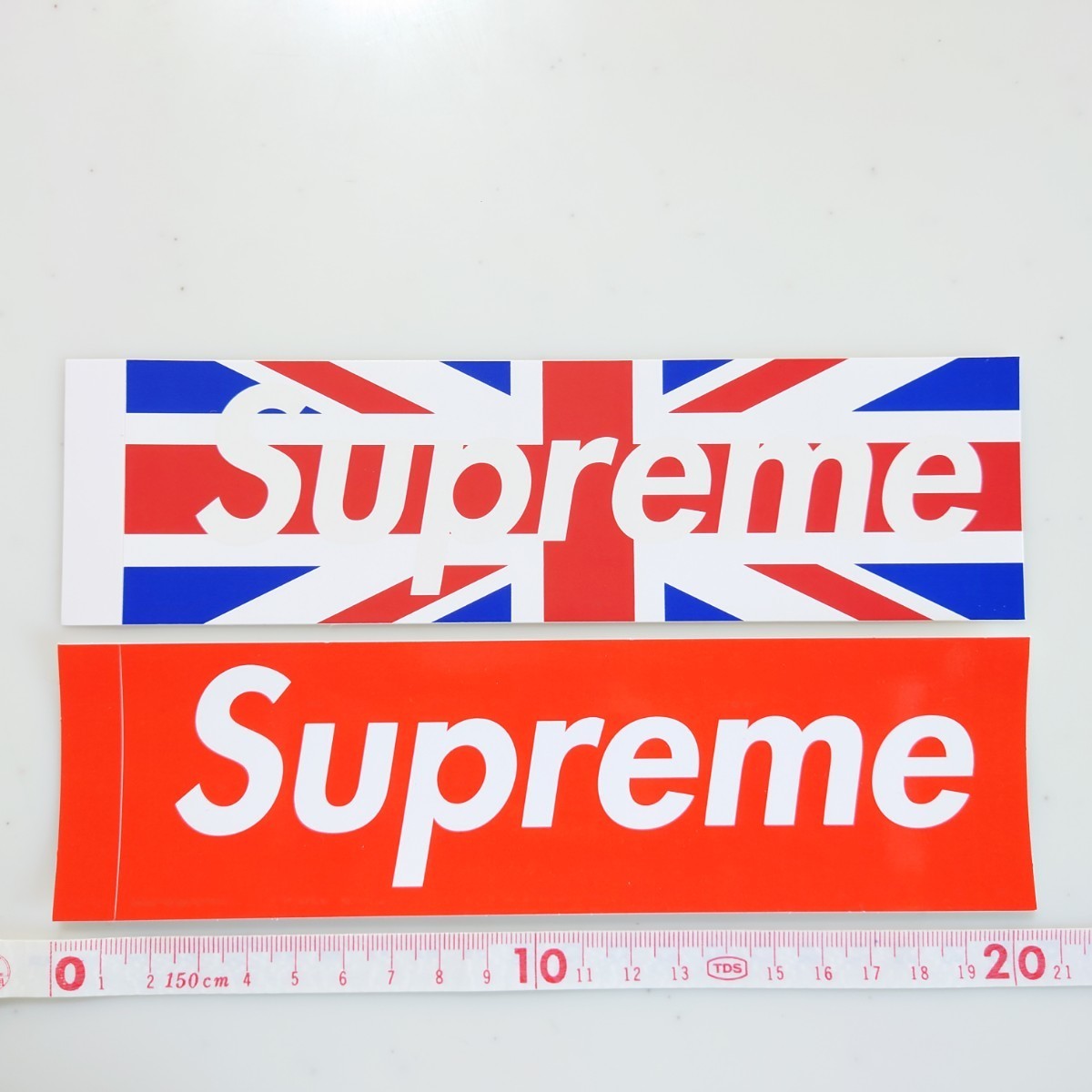 レア シュプリーム ステッカー 正規品 2枚セット 送料無料!! ユニオンジャック 11AW ロンドンオープン記念 ボックスロゴ Supreme boxlogo