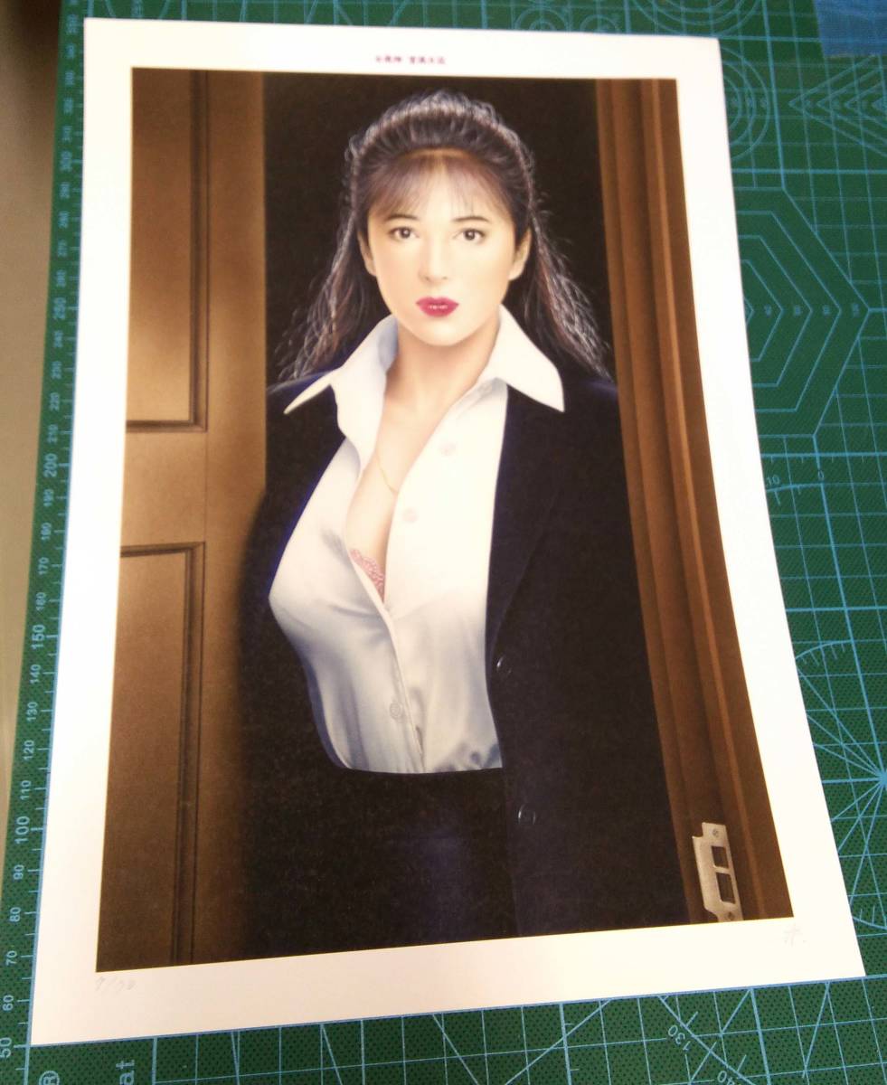 値下げ◆美女描く◆芸術家イラストレーター中村成二先生作品◆額縁付き 2イ) 中村成二 版画 直筆サイン ☆ 『 女教師 蜜猟日誌 』 中村成二