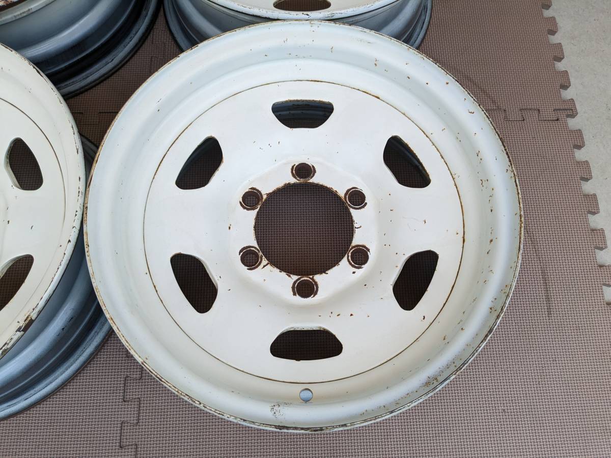 ランクル 60 ナローボディ 純正 スチール 15X6J (-6) PCD139.7 6穴 4本 
