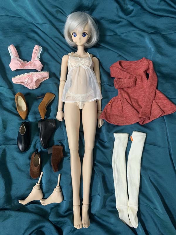 難あり》スマートドール本体＋衣装セット+ハイヒール用足首 ☆即決の 