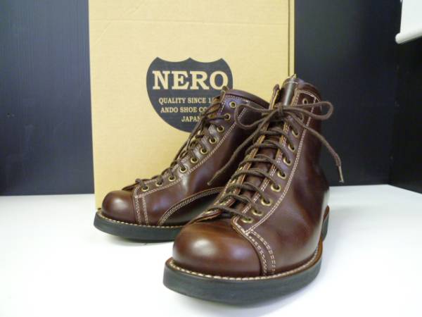安藤製靴☆NERO Z Ⅱ☆レザー モンキーブーツ☆24.5☆日本製(24.5cm