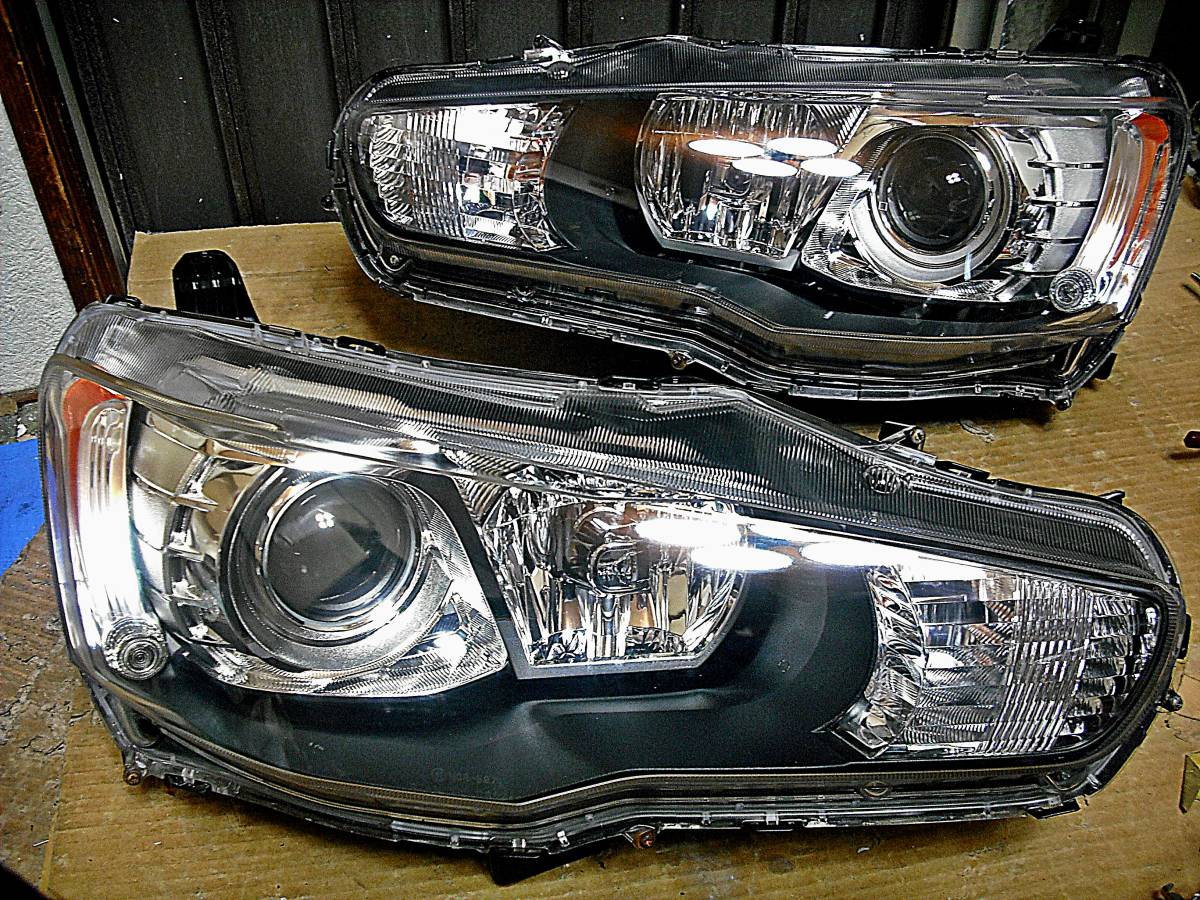 迅】ランサーエボリューション10 cz4a ヘッドライト左右セット CZ4A