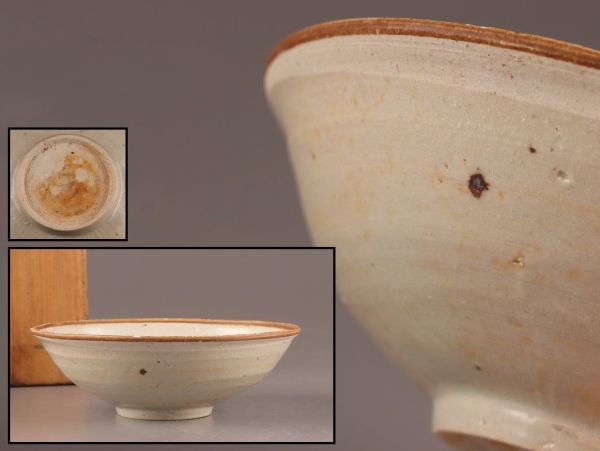 中国古玩 唐物 宋代 白磁 鉢 時代物 極上品 初だし品 9756