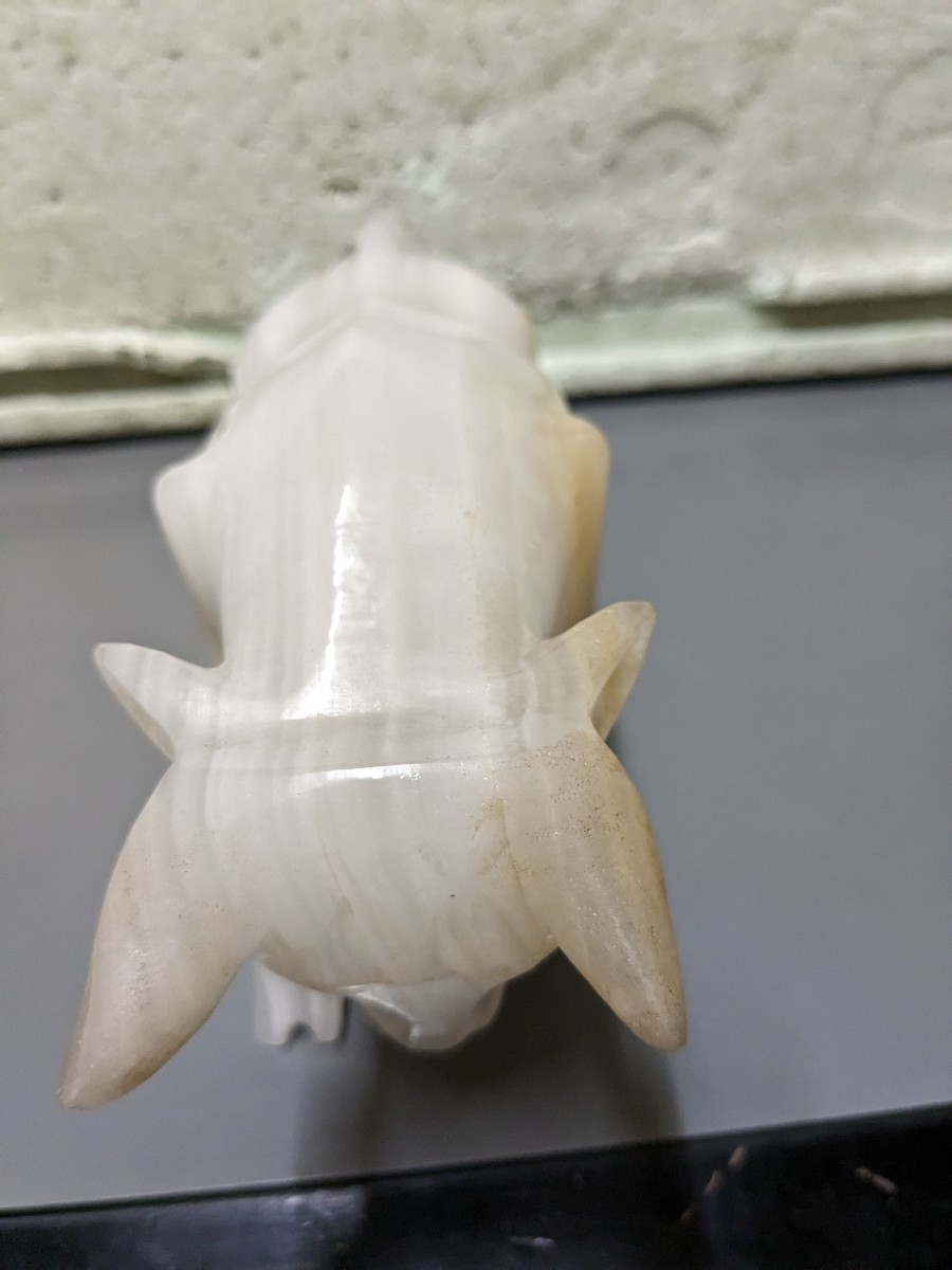 中国 天然素材 牛 置物 石製 白玉 古玩(東洋彫刻)｜売買された