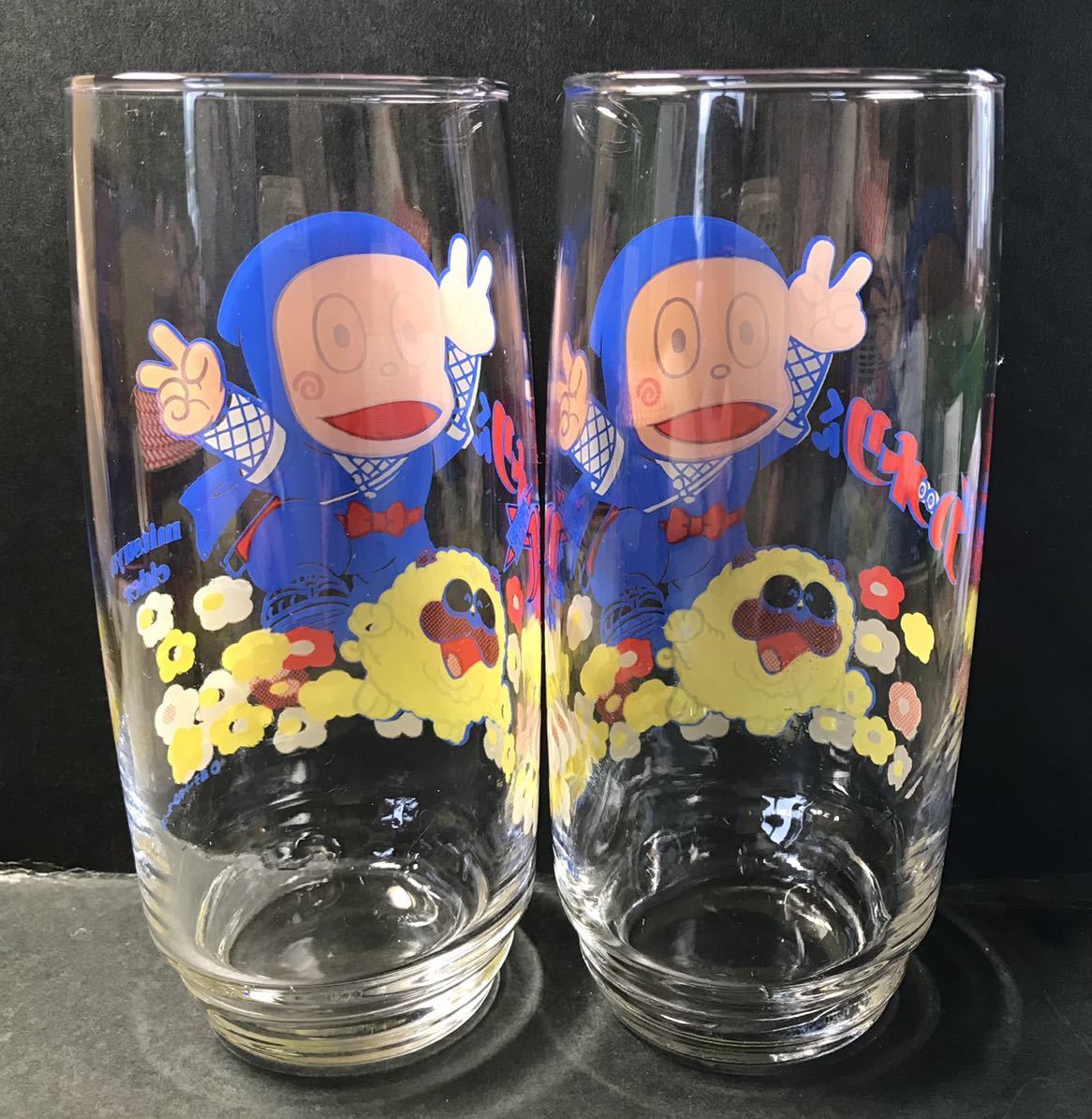 昭和レトロ 忍者ハットリくん／昭和50年代／ニンニングラス2客／非売品 