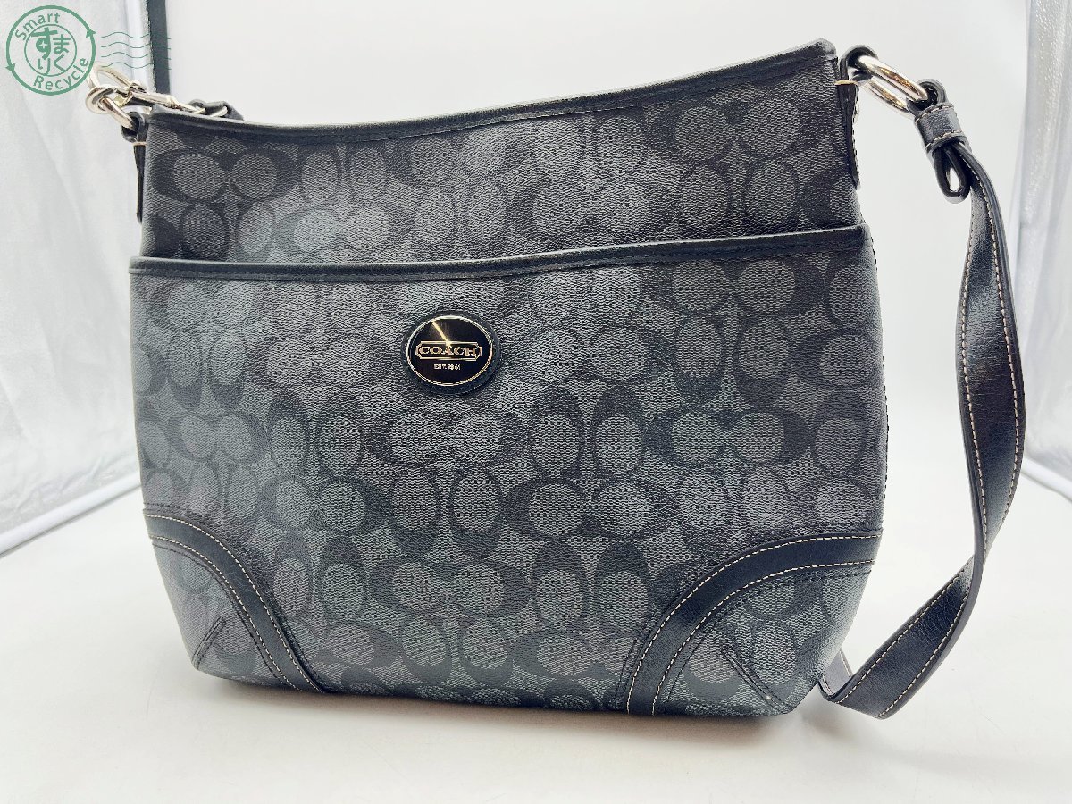 06280797 □ コーチ COACH F19823 シグネチャー PVC×レザー 斜め掛け 