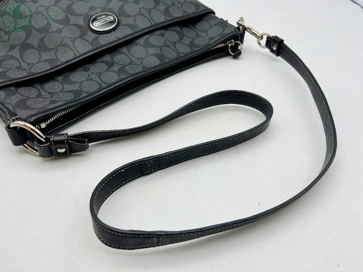 06280797 □ コーチ COACH F19823 シグネチャー PVC×レザー 斜め掛け 