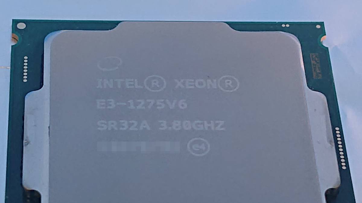 ■BIOS起動確認済 CPU Intel Xeon E3 1275 V6 3.8GHz SR32A