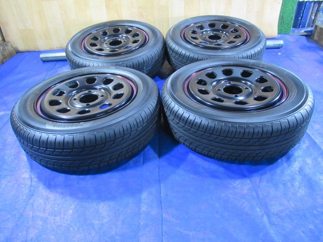 激安売切宣言！5555円～！デイトナ風 13-5J 4H/100 ET38 ＋ 155/65R13 