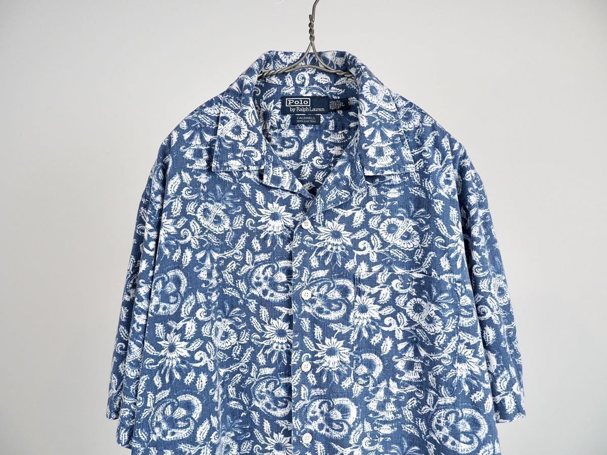 Caldwell】Polo by Ralph Lauren オープンカラー 半袖シャツ L 