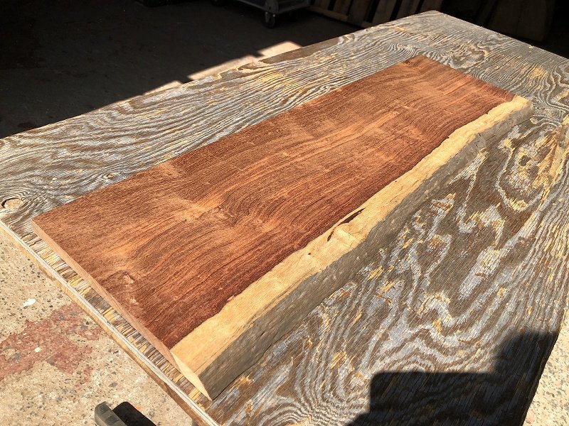 【EC210S】パオロサ 770×～235×14㎜ 一枚板 材料 天然木 無垢材 乾燥材 銘木 材木 木工 DIY 希少材《銘木登屋》