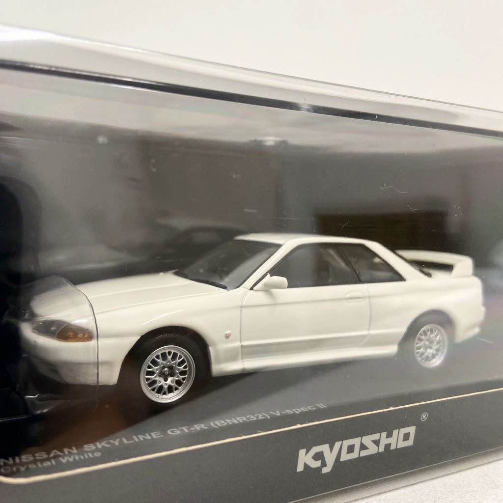 京商 1/43 NISSAN SKYLINE GT-R BNR32 V-specⅡ Crystal White 日産