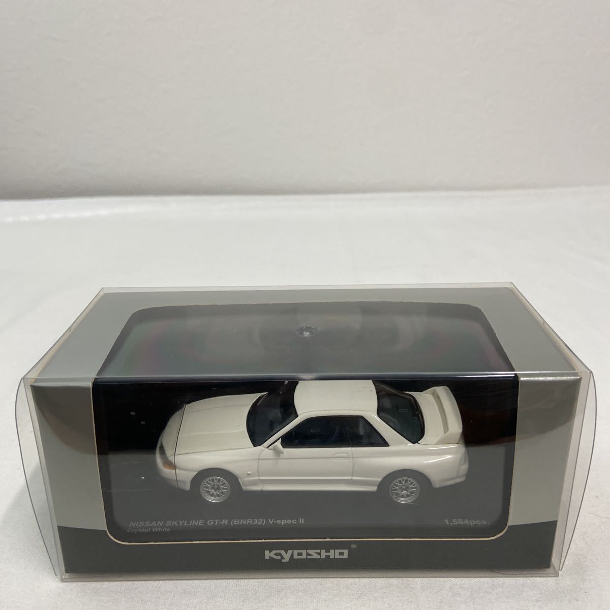 京商 1/43 NISSAN SKYLINE GT-R BNR32 V-specⅡ Crystal White 日産 