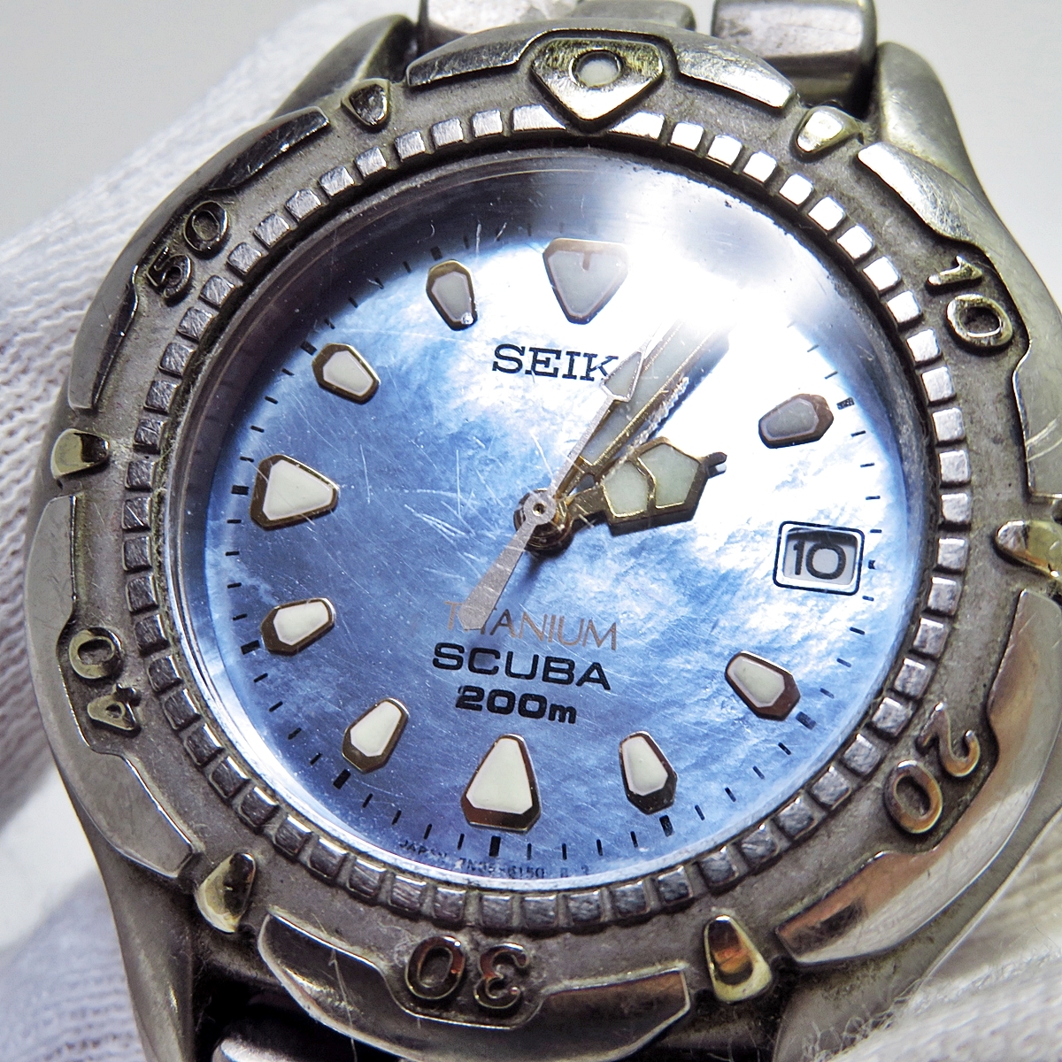 SEIKO SCUBA 200m TITANIUM 7N35-6120 セイコー スキューバ チタン 