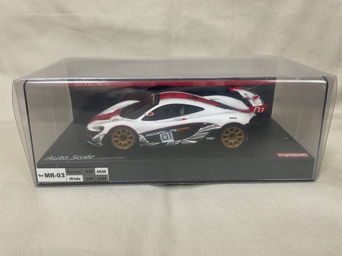 京商 ミニッツ☆★MINI-Z★マクラーレン P1 GTR★ホワイト：レッド★オートスケールコレクション★ファインハンドポリッシュボディ仕様