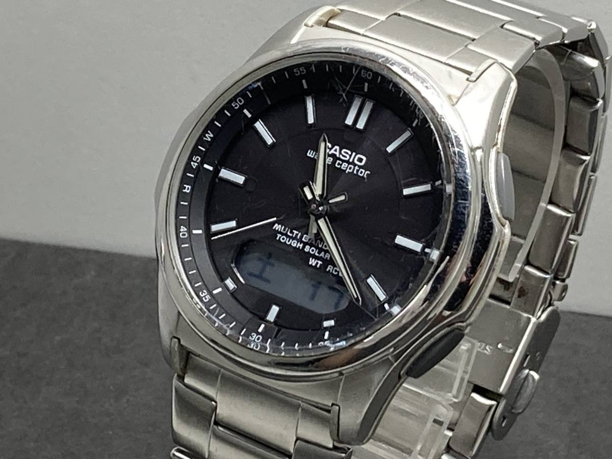 カシオWaveCeptor WVA-M630ウェーブセプター黒文字盤 