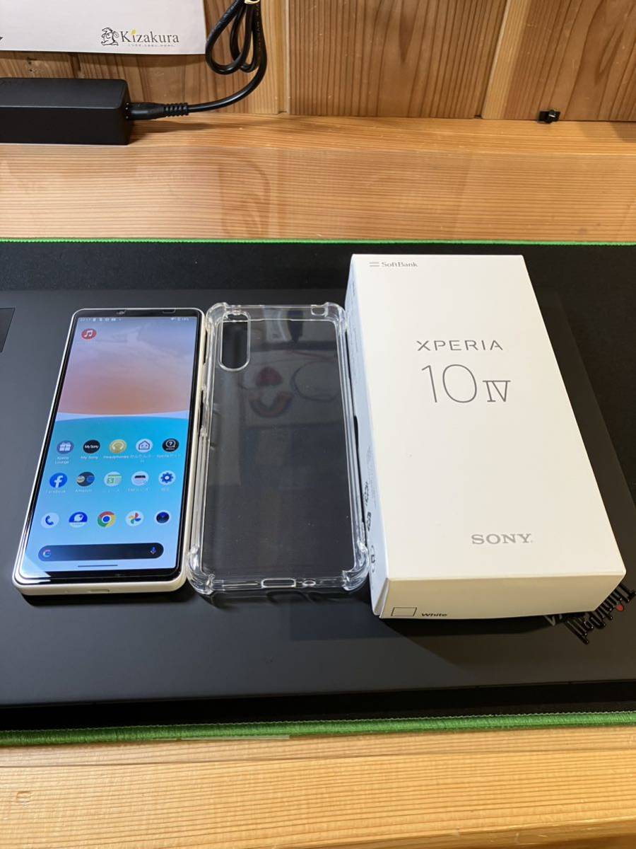 ☆SIMフリー Softbank Xperia 10 IV A202SO ホワイト 新古品 メモリ6GB  