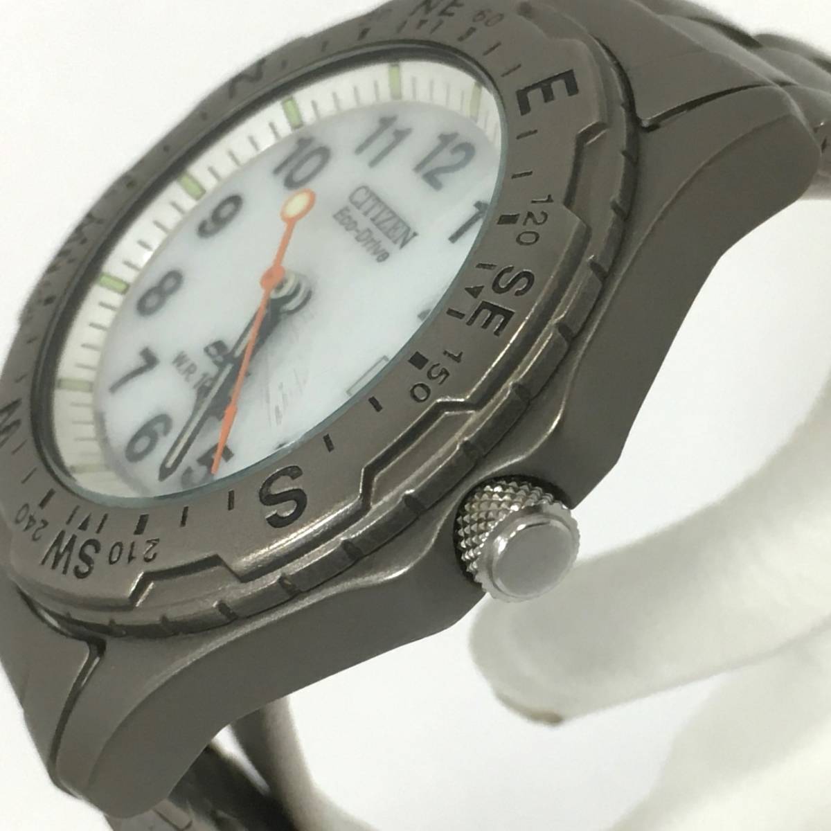 シチズン オキシー 7873-K16288 エコ・ドライブ ホワイト 文字盤 