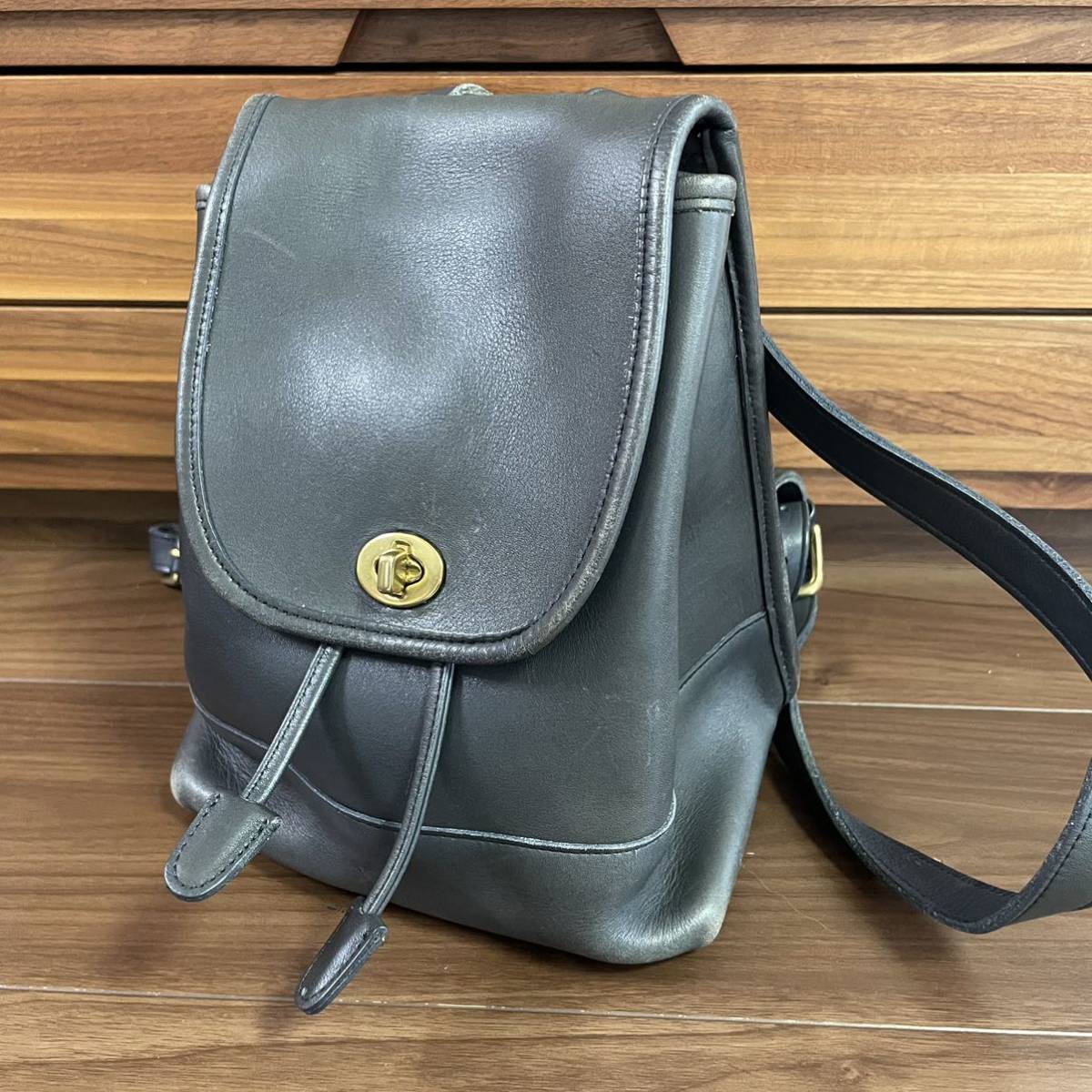 美品】OLD COACH オールド コーチ オールレザー リュックサック 4134