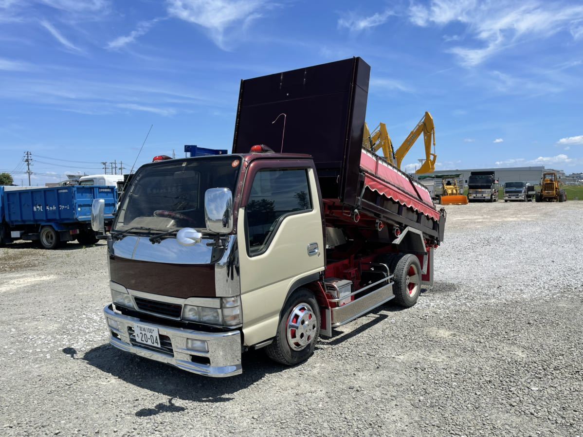 KN 5567) いすづ エルフ カスタム 2t ダンプ デコトラ ダブルマフラー