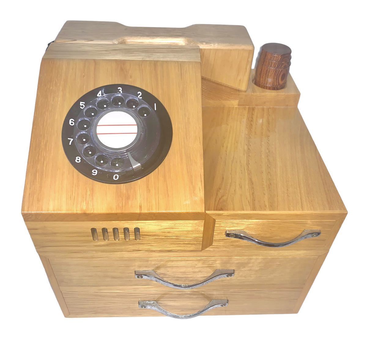 稀少品　NTT ウッドホン ふるさとの声 木製電話機　黒電話　当時物　ヴィンテージ