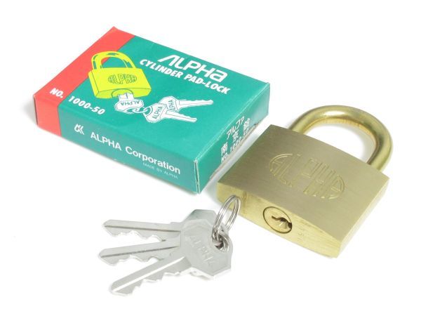 在庫品‖ ALPHA アルファ №1000-50 鍵番号 : 40E 0050 南京錠 同一鍵 全国一律送料370円 レターパックライト発送 ...