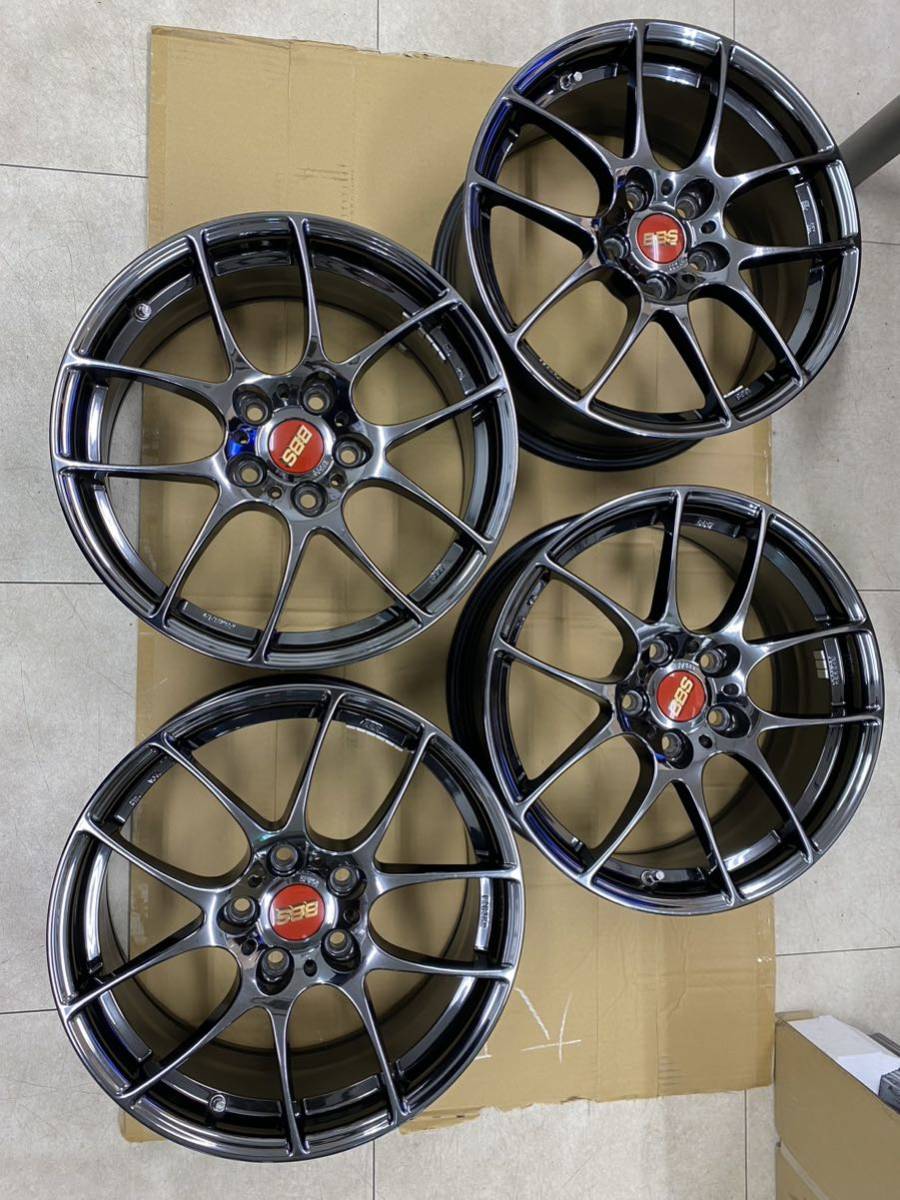 □美品BBS RF506鍛造17X7.5J+50 112/5Hレア特別色ブラックミラー225 
