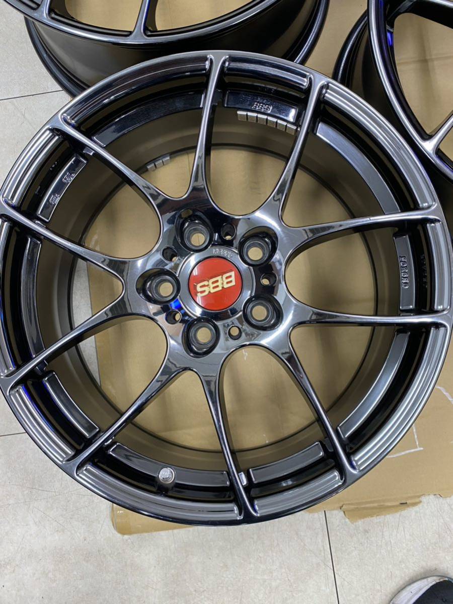 □美品BBS RF506鍛造17X7.5J+50 112/5Hレア特別色ブラックミラー225 