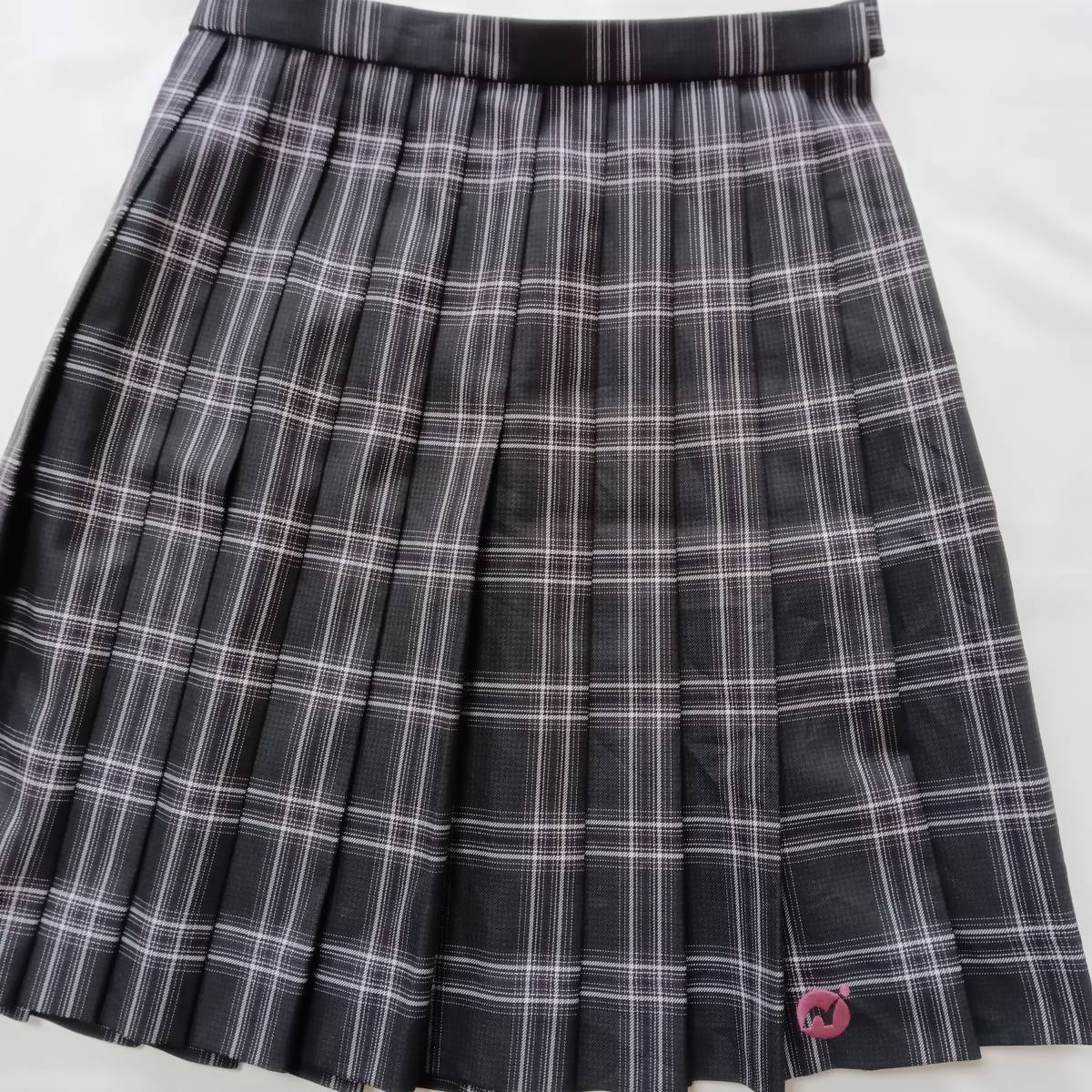 二松学舎大学附属柏高校指定 プリーツスカート☆校章刺しゅう  