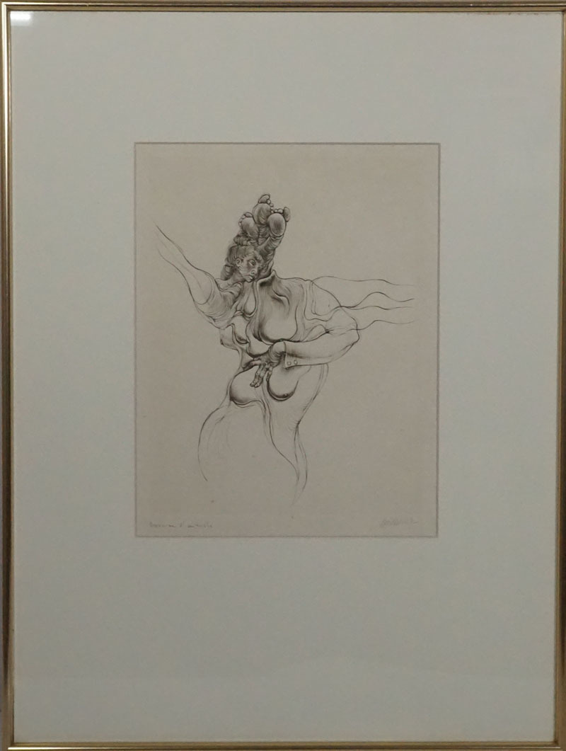 F18◇【ハンス・ベルメール】銅版画「胸像」直筆サイン ED:E.A. 1972年