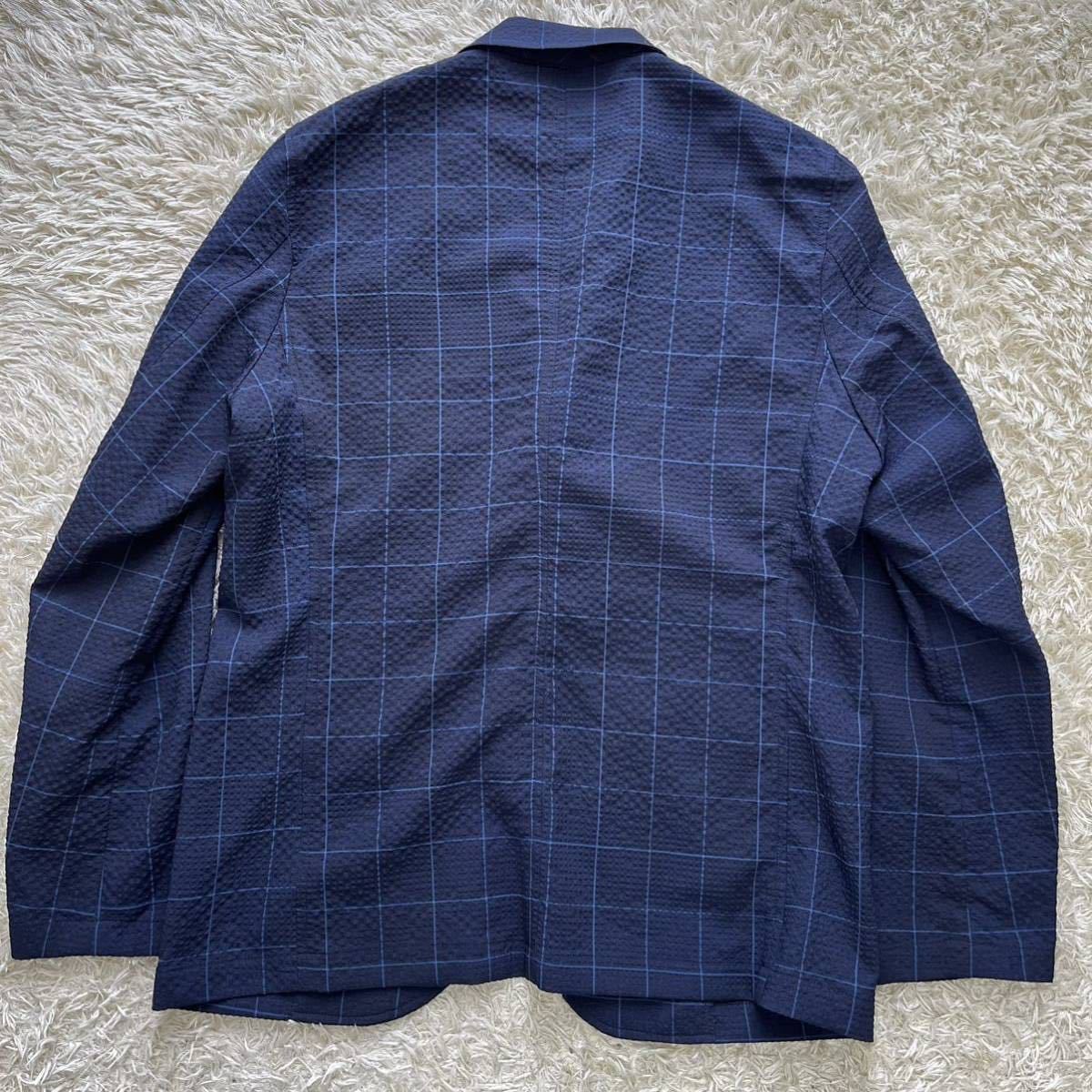 未使用級 THE SHOP TK【シアサッカー 】タケオキクチ 夏用スーツ 