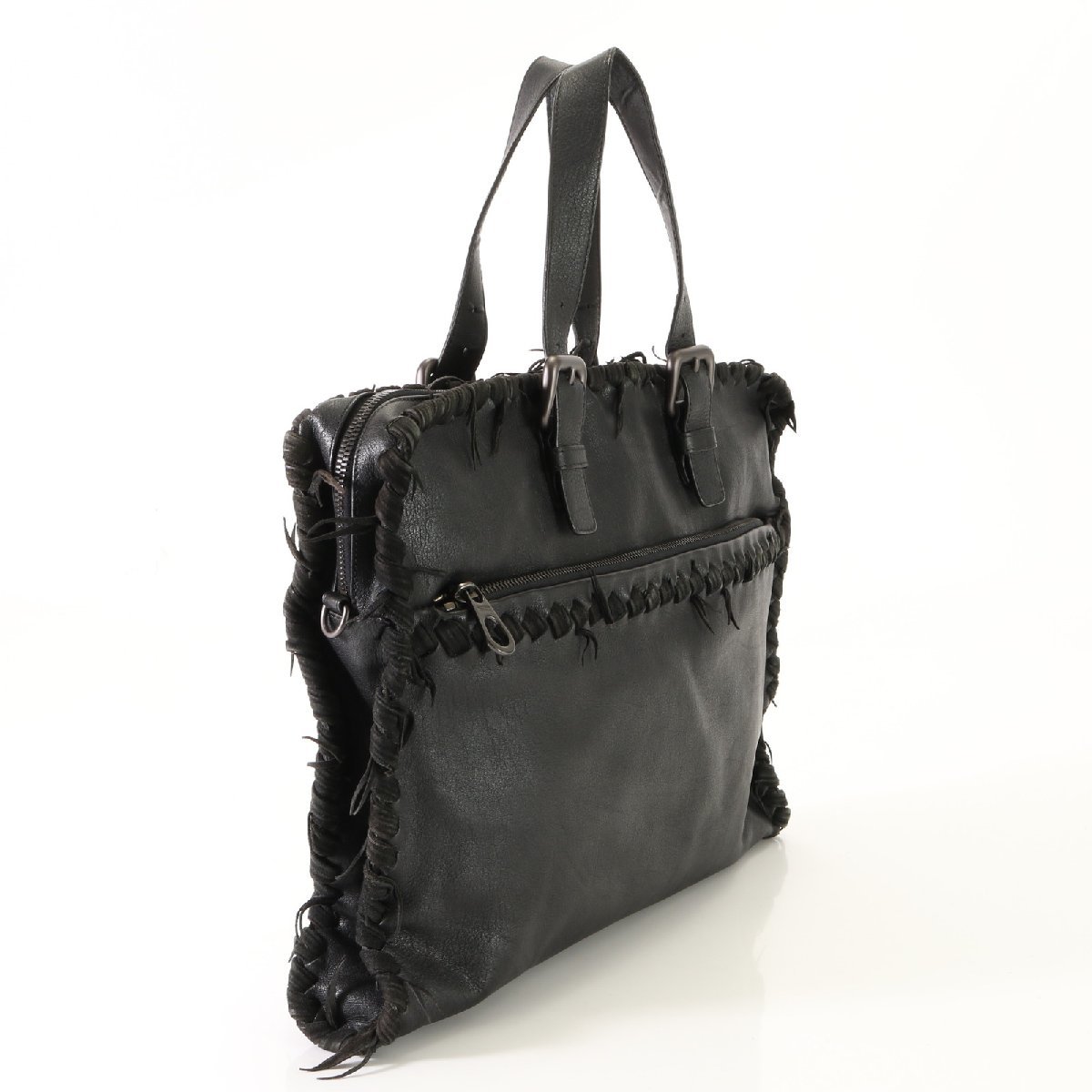 【美品】ボッテガヴェネタ　ビジネスバッグ　ブラック　レザー　トート　ショルダー BOTTEGA VENETA (ボッテガ・ヴェネタ) イントレチャート レザー
