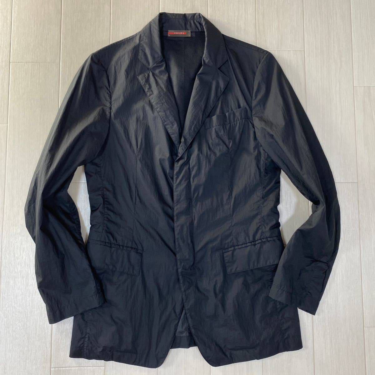 プラダ/PRADA】シアサッカー調しわ加工☆ ナイロンテーラード 