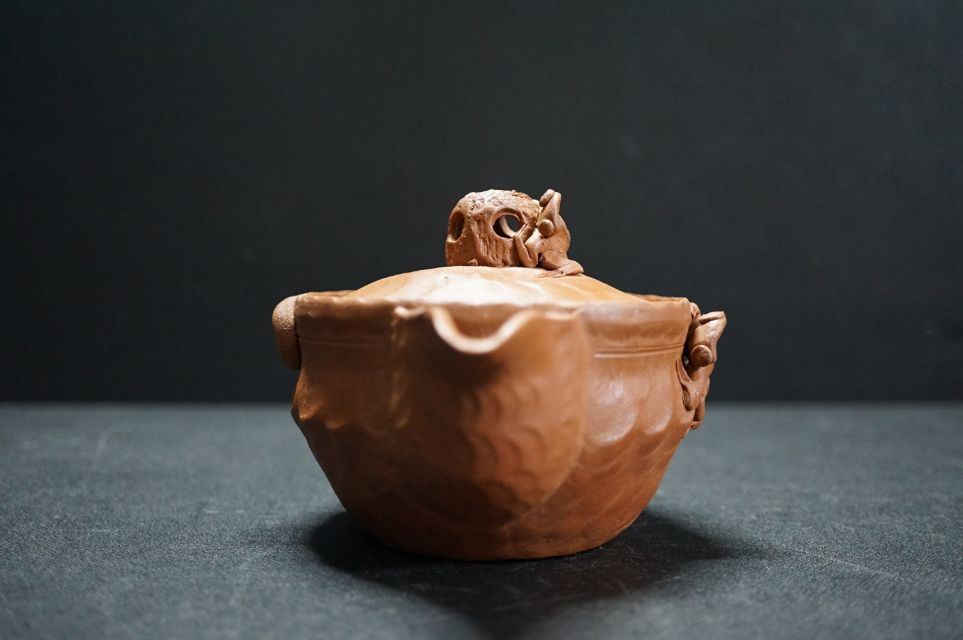 e1674 田島萬古焼 田嶋勝三 作 蛙 宝瓶 煎茶道具 日本の陶磁 陶芸