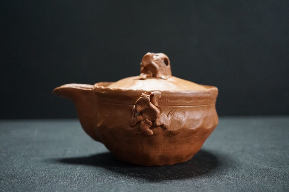 e1674 田島萬古焼 田嶋勝三 作 蛙 宝瓶 煎茶道具 日本の陶磁 陶芸