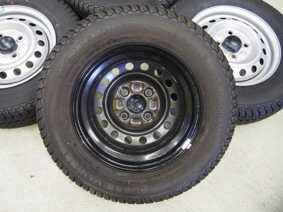 新車外し！ダイハツ ハイゼット 純正 12インチスチールホイール タイヤ  