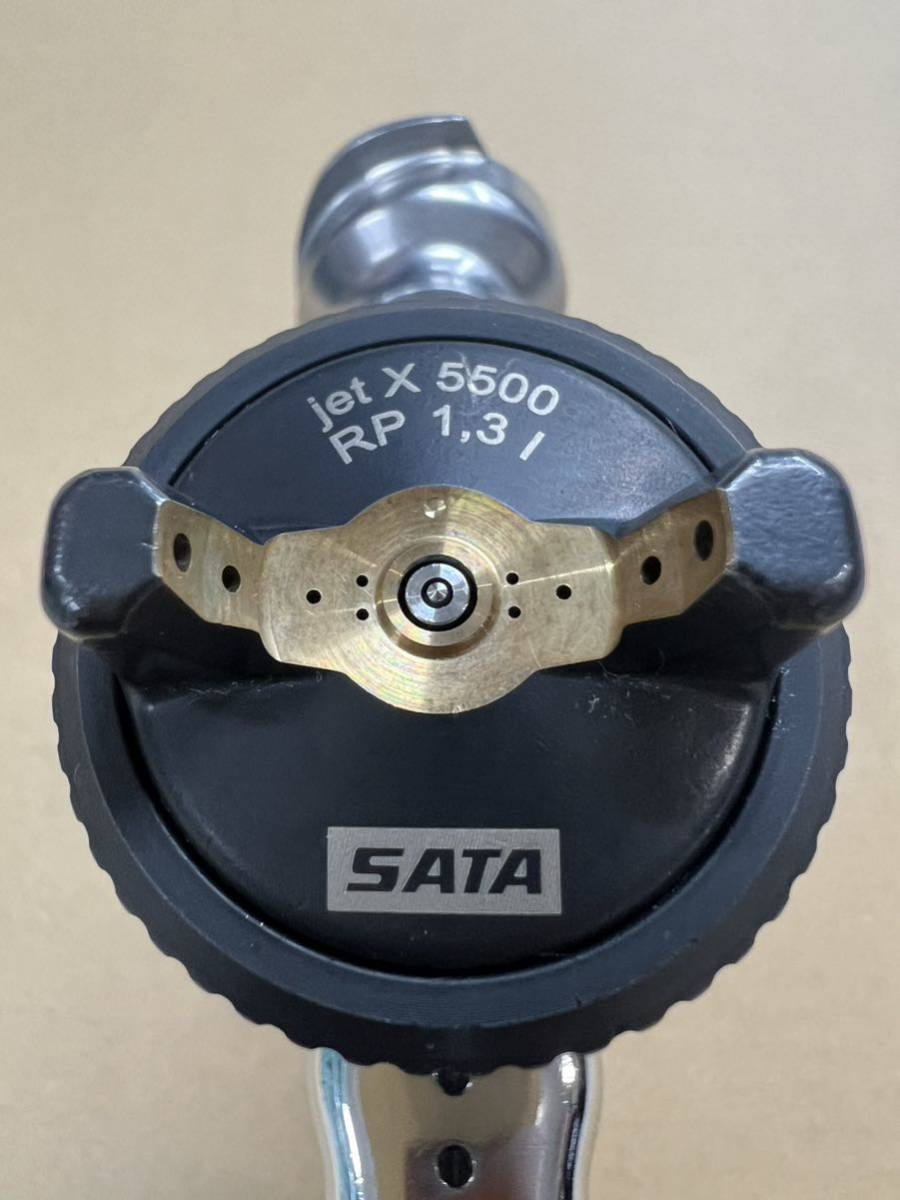 SATA jet X5500 1.3RP I 美品 アダプターセット 美品 塗装スプレーガン 
