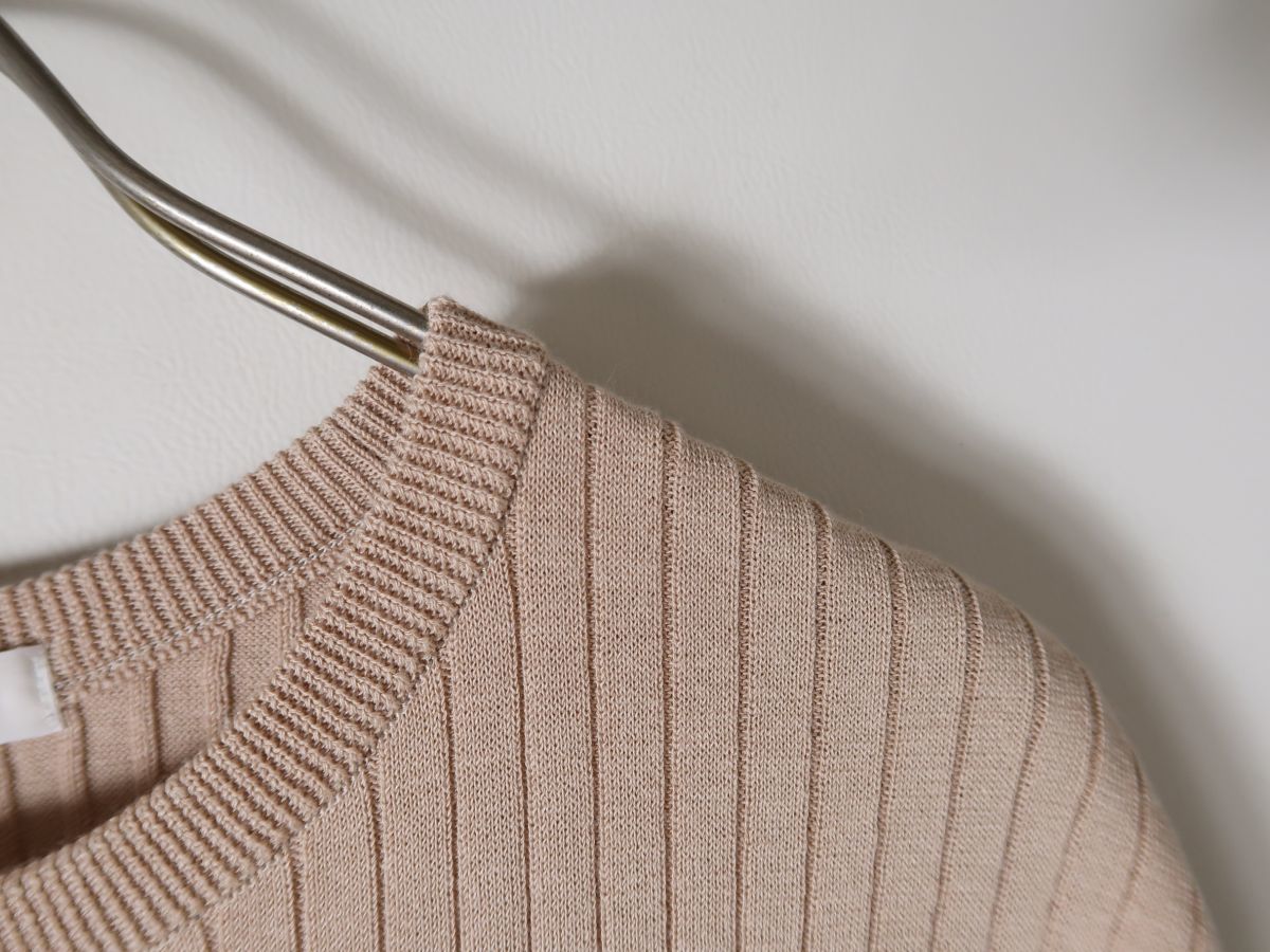 ヨリ yori☆洗える クルーネックリブニット フリーサイズ 日本製☆Y-M 4382