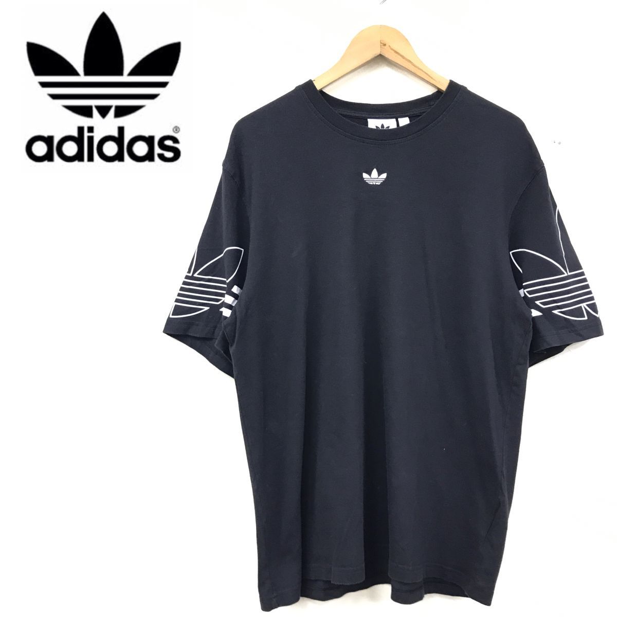Rpc R1736 R1736-R adidas アディダス 半袖Tシャツ サイズ0 メンズ トップス スポーティー ロゴマーク シンプル デイリー ブラック 綿 ...