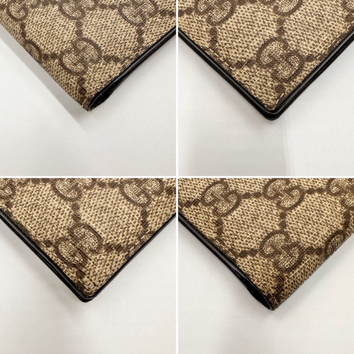 791【極上美品】GUCCI グッチ 折り財布 二つ折り GGスプリーム 総柄 ロゴ 型押し PVC レザー 本革 メンズ 118379 GUCCI グッチ 二つ折り財布 ☆送料・関税込☆Gucci☆GG ウォレット 財布・小物日本限定